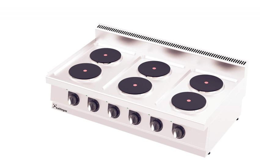 Kalitegaz 6 Gözlü Elektrikli Set Üstü Ocak 120x70x29 Cm C1270E Rinnova