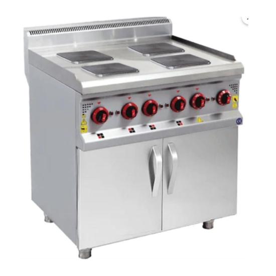 CSA 4 lü Elektrikli Ocak Alt Dolaplı 100x100x85 cm KRCS.DKZE.1010.CE