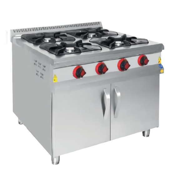 CSA 4 lü Ocak Alt Dolaplı Gazlı ve Lpg Li Ce Belgeli 100x100x85 cm KRCS.SDKZ.1010.CE