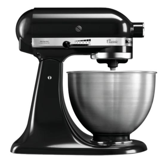 KitchenAid 4,3 Litre Classic Stand Mikser -Siyah 5K45SSEOB