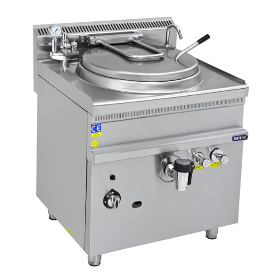 Mayapaz 150 Litre Elektrikli Kaynatma Tenceresi 80x90x85 cm M-KTE 890