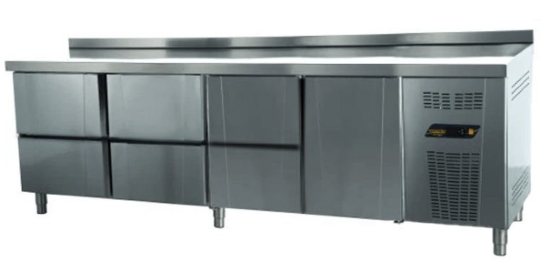 Ndustrio Tezgah Tipi Buzdolabı 6 Çekmeceli + 1 Kapılı Gastronorm Seri TPG-74-6D