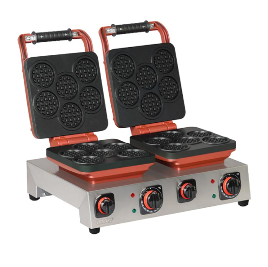 Omake Elektrikli Yuvarlak Mini Belçika Model Çiftli Waffle Makinesi Zamanlayıcılı WFL21.E22.0501.Z50