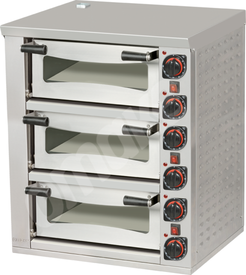 Omake Üç Katlı Pizza Fırını, Elektrikli 3x39 cm Pizza Kapasiteli FPZ01.E31.0403.U50
