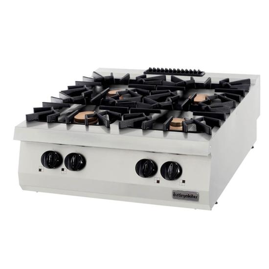 Öztiryakiler 4 lü Set Üstü Ocak Gazlı 80x90x30 900 Seri 7865.N1.80903.20P