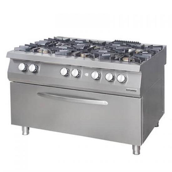 Öztiryakiler Gazlı Büyük Fırınlı 6 lı Kuzine 120x90x85 900 Seri 7865.N1.12908.50