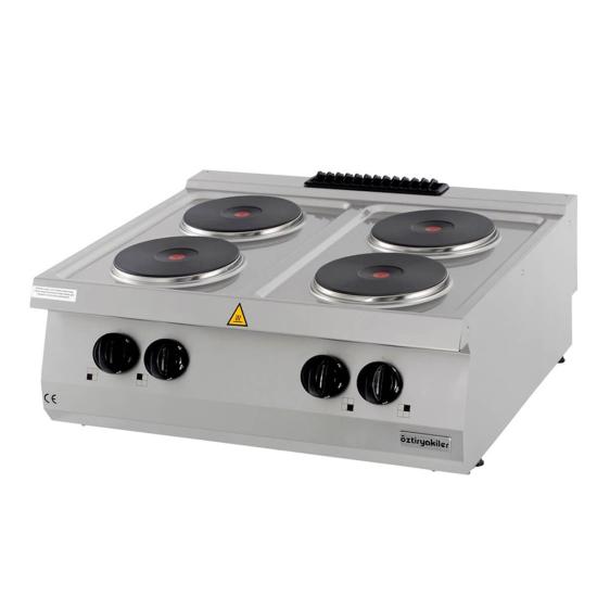Öztiryakiler Set Üstü Dörtlü Ocak Elektrikli 80x70x30 700 Seri 7865.N1.80703.14