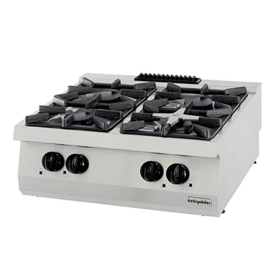 Öztiryakiler Set Üstü Dörtlü Ocak Gazlı 80x70x30 700 Seri (L) 7865.N1.80703.35L