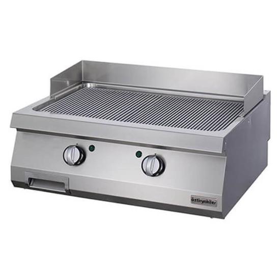 Öztiryakiler Set Üstü Oluklu Pleyt Izgara Elektrikli 80x70x30 700 Seri Krom Kaplı 7864.N1.80703.11C