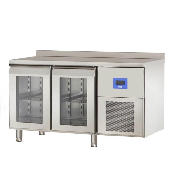Öztiryakiler TAG 270 NMV Çift Cam Kapılı Tezgah Tip Buzdolabı 131x70x85 79E3.27NMV.01