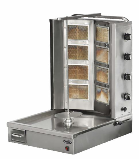 Pimak Alttan Motorlu 4+4 V Döner Ocağı Gazlı LPG ve Ce Belgeli 72x90x110 cm DO1/M077-4V