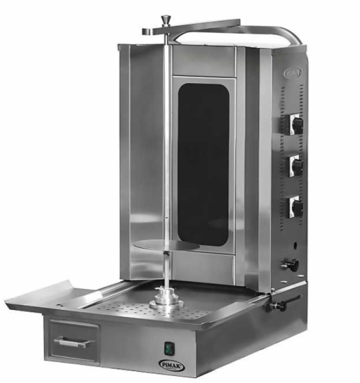 Pimak 3 lü Alttan Motorlu Elektrikli Döner Ocağı 50x71x92 cm M077-3E