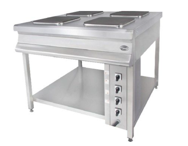 Pimak 4 Gözlü Pleyt Taban Raflı Ayaklı Ocak Elektrikli 100x100x85 MX27-4
