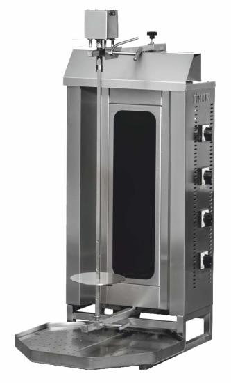 Pimak 4 lü Üstten Motorlu Elektrikli Döner Ocağı 50x70x115 cm M077-4C