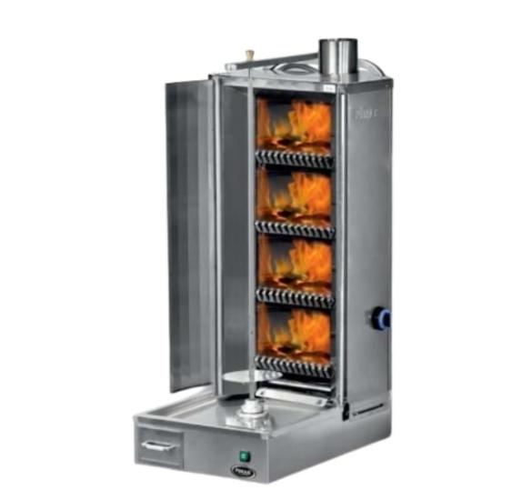 Pimak 4’lü Kömürlü Alttan Motorlu Döner Ocağı 58x80x128 M77-(4K)