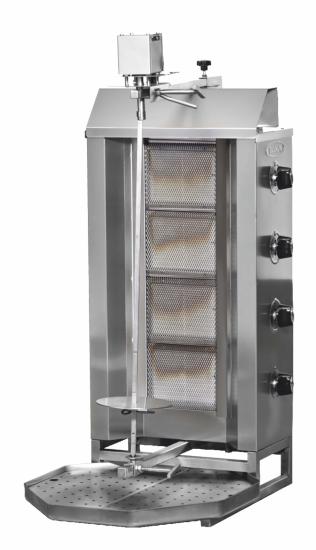 Pimak Üstten Motorlu Döner Ocağı 4 Radyanlı Gazlı LPG Ce Belgeli 47x75x117 cm DO7/M77-1(4P)