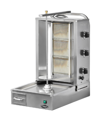 Pimak Alttan Motorlu Döner Ocağı 3 Radyanlı Gazlı LPG Ce Belgeli 50x71x87 cm DO6/M77-(3A)