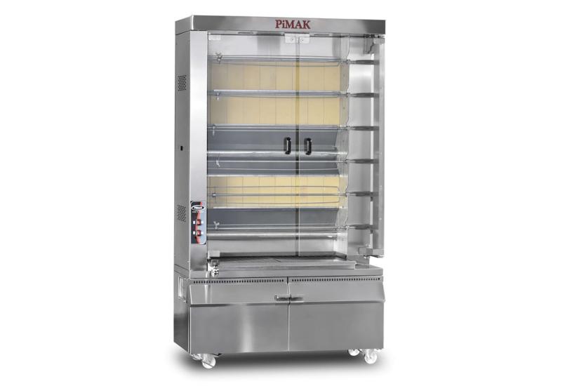 Pimak Piliç Çevirme Makinesi Kollu Model Gazlı 40 Piliç Kapasiteli PI6/M17KB