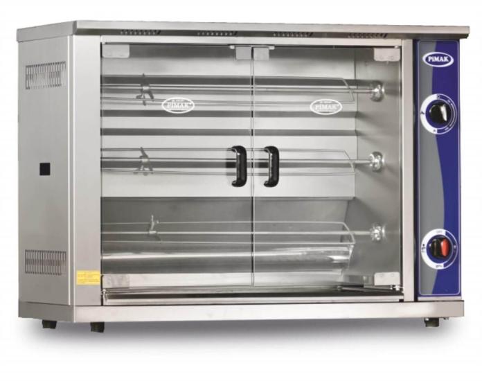 Pimak Set Üstü Piliç Çevirme Makinesi Gazlı Ce Belgeli Dik Tip 15 Piliç Kapasiteli PI2/M004-DG
