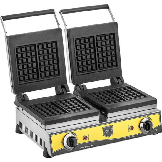 Remta Kare Model Çiftli Waffle Makinesi Elektrikli W14