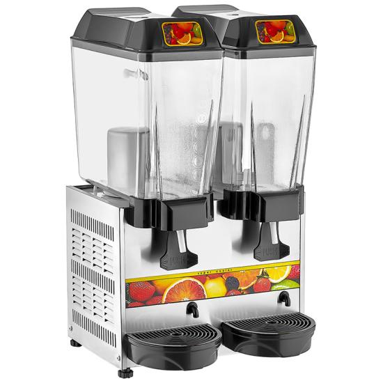 Remta ST12 Çiftli Şerbet Soğutma Makinesi, 2 Fıskiyeli, 20+20 Litre Kapasiteli, Silver