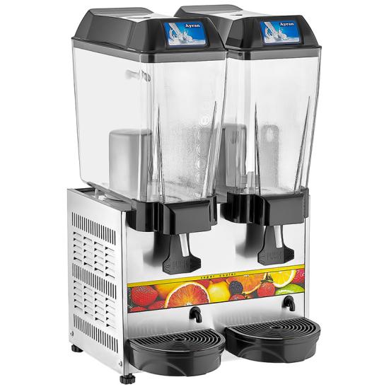 Remta ST14 Çiftli Ayran Soğutma Makinesi, 2 Karıştırıcılı, 20+20 Litre Kapasiteli, Silver