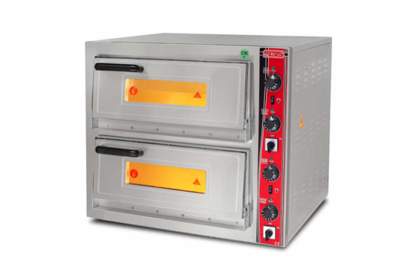 SGS Elektrikli Çift Katlı 4+4 Adet 25 cm Pizza Kapasiteli Pizza Fırını PO-5252DE