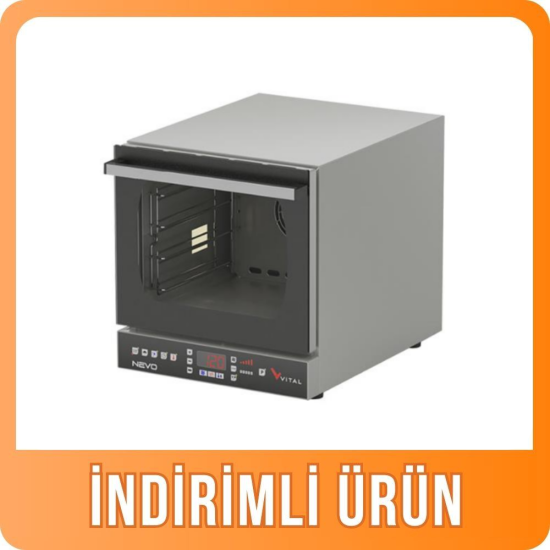 Vital 4 Tepsili Konveksiyonlu Patisserie Fırın Dijital Elektrikli 4xGN2/3 NEVO-02E