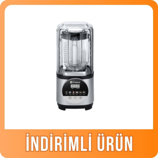 Vosco Pro Gürültü Önleyici Kapaklı Soundproof Bar Blender Dijital 2 L Kapasiteli Gri VHS-211E