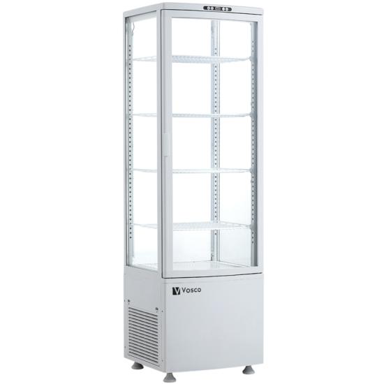 Vosco VFT-280L Dik Tip Soğutmalı Teşhir Dolabı, Beyaz