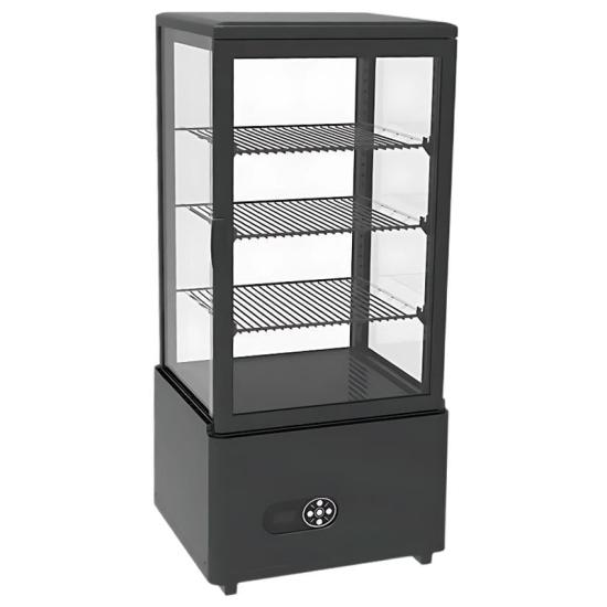 Vosco VFT-78L Dik Tip Soğutmalı Teşhir Dolabı, Siyah, 78 L, 45x41x97 cm