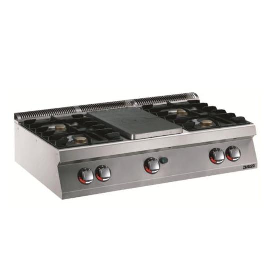 Zanussi 4 Açık Ateşli + 1/2 Kapalı Set Üstü Ocak 120x70x25 cm Gazlı 372012