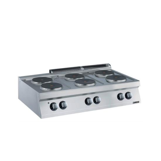 Zanussi 6’lı Yuvarlak Pleyt Set Üstü Ocak Elektrikli 120x70x25 cm 372019