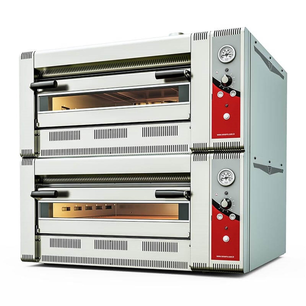 Venarro Çift Katlı Pizza Fırını Gazlı 30 cm x 4+4 Pizza Kapasiteli DYP-4+4G