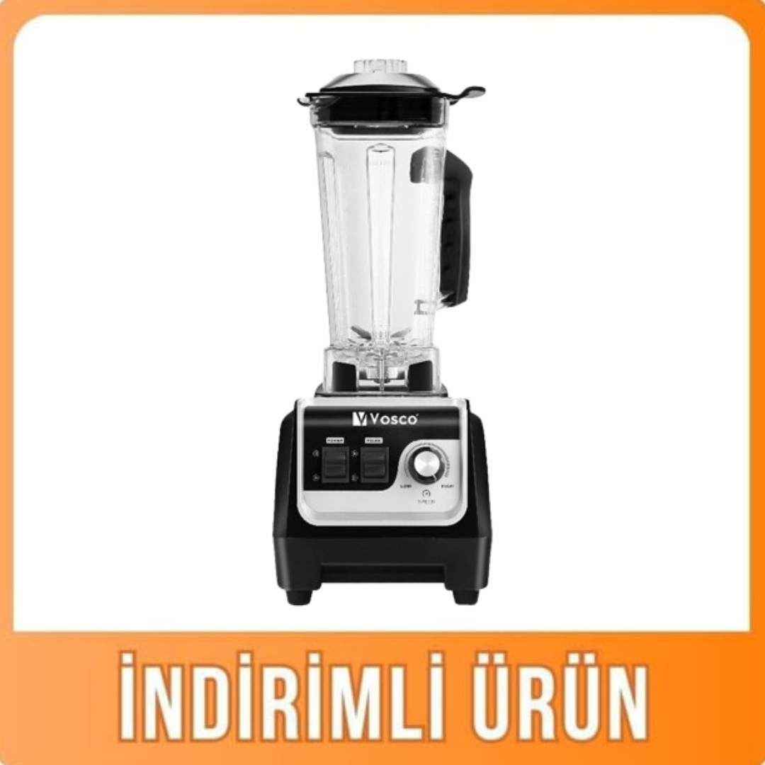 Vosco Manuel Buz Kırıcı Bar Blender 2 Litre Siyah VHS-206S