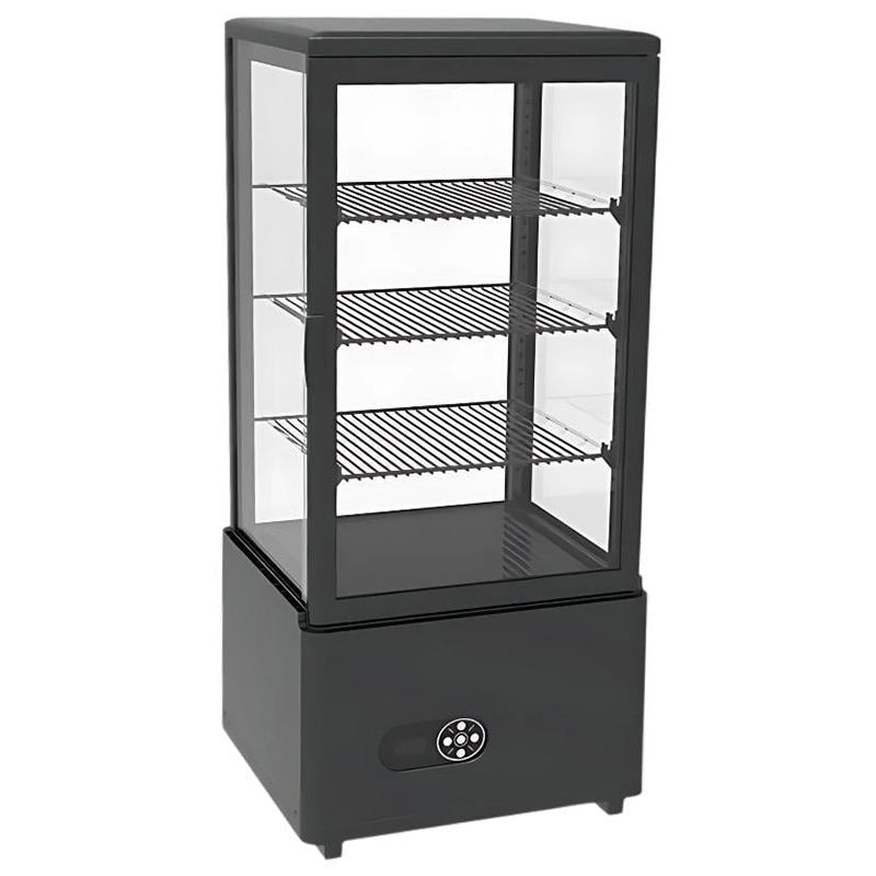Vosco VFT-78L Dik Tip Soğutmalı Teşhir Dolabı, Siyah, 78 L, 45x41x97 cm